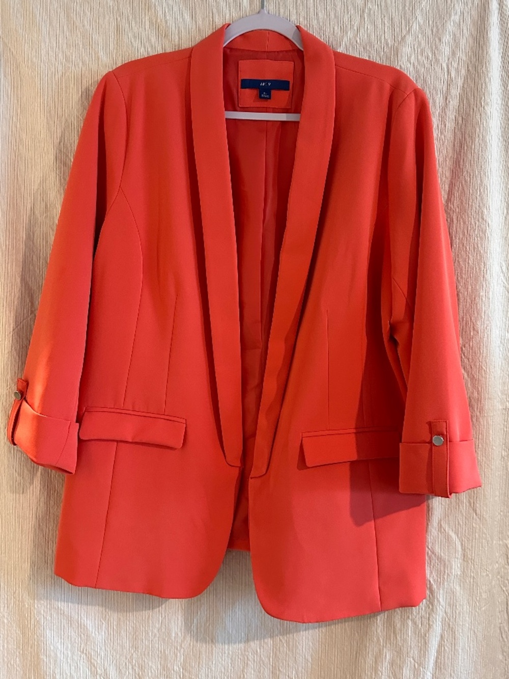 Apt. 9 Coral Orange Open Front Blazer Size XL